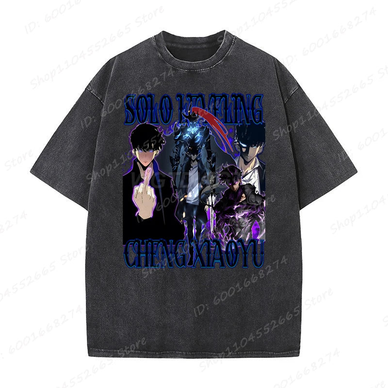 Unisex Oversized Anime Sung Jinwoo Solo Leveling T-shirts