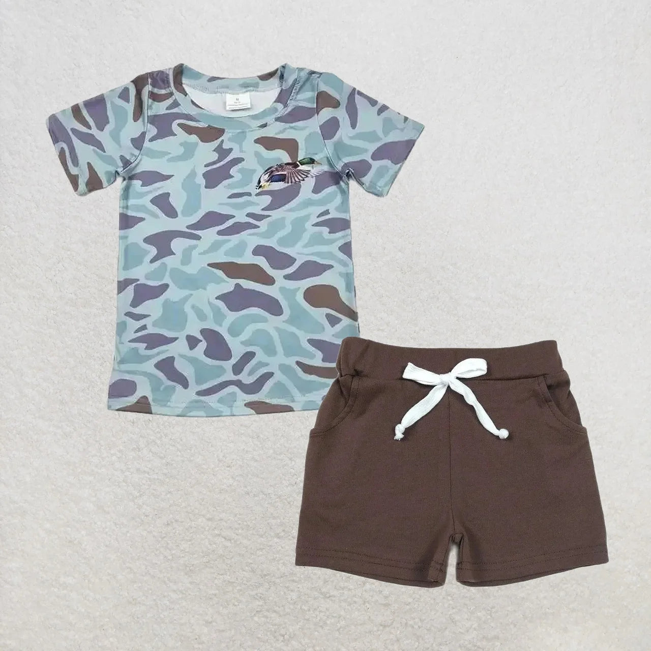 Wholesale Toddler Baby Boy Outfit Children Short Sleeves Black Shirt T-shirt Pockets Shorts Bottom Infant Set Baseball Clothes