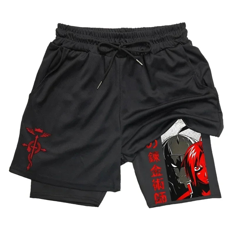 Rorona Zoro Double-layer Compression Shorts Men's